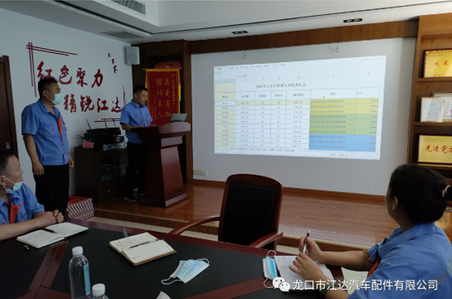龍口市江達(dá)汽車配件有限公司隆重召開2022年上半年工作總結(jié)表彰會(huì)議